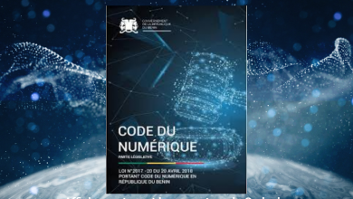 Affiche contenant la couverture du Code du Numérique
