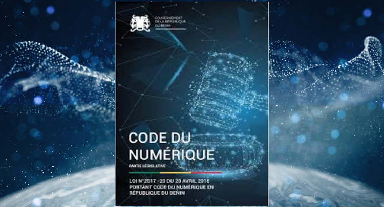 Affiche contenant la couverture du Code du Numérique